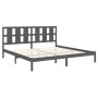 Estructura de cama de madera maciza de pino gris 200x200 cm de vidaXL, Camas y somieres - Ref: Foro24-3105622, Precio: 162,95...