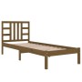 Estructura de cama madera maciza marrón miel 100x200 cm de vidaXL, Camas y somieres - Ref: Foro24-3105398, Precio: 108,99 €, ...