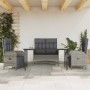 4-piece garden dining set with gray PE rattan cushions by vidaXL, Garden sets - Ref: Foro24-3203504, Price: 576,19 €, Discoun...