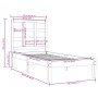 Estructura de cama madera maciza negro 100x200 cm de vidaXL, Camas y somieres - Ref: Foro24-3105464, Precio: 119,60 €, Descue...