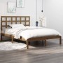 Honey brown solid pine wood bed frame 120x200 cm by vidaXL, Beds and slatted bases - Ref: Foro24-3105468, Price: 126,65 €, Di...