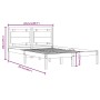 Estructura de cama de madera maciza 200x200 cm de vidaXL, Camas y somieres - Ref: Foro24-3105555, Precio: 155,39 €, Descuento: %