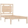 Solid pine wood bed frame 90x200 cm by vidaXL, Beds and slatted bases - Ref: Foro24-3105520, Price: 89,48 €, Discount: %