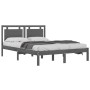 Estructura de cama doble pequeña madera maciza gris 120x190 cm de vidaXL, Camas y somieres - Ref: Foro24-3105507, Precio: 141...