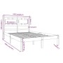 Estructura de cama de madera maciza blanca 140x190 cm de vidaXL, Camas y somieres - Ref: Foro24-3105646, Precio: 132,22 €, De...