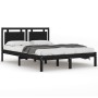 Black solid wood bed frame 160x200 cm by vidaXL, Beds and slatted bases - Ref: Foro24-3105549, Price: 213,99 €, Discount: %