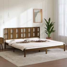 Honey brown solid wood bed frame super king 180x200 cm by vidaXL, Beds and slatted bases - Ref: Foro24-3105618, Price: 191,03...