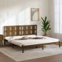 Estructura cama madera maciza marrón miel super king 180x200 cm de vidaXL, Camas y somieres - Ref: Foro24-3105618, Precio: 19...