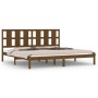 Estructura cama madera maciza marrón miel super king 180x200 cm de vidaXL, Camas y somieres - Ref: Foro24-3105618, Precio: 19...