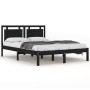 Estructura de cama madera maciza negra 120x190 cm de vidaXL, Camas y somieres - Ref: Foro24-3105509, Precio: 156,25 €, Descue...