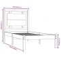 Bettgestell aus Massivholz 100x200 cm von vidaXL, Betten und Lattenroste - Ref: Foro24-3105525, Preis: 98,01 €, Rabatt: %