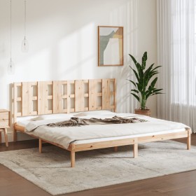 Solid pine wood bed frame 200x200 cm by vidaXL, Beds and slatted bases - Ref: Foro24-3105620, Price: 132,99 €, Discount: %