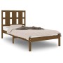 Estructura de cama madera maciza pino marrón miel 100x200 cm de vidaXL, Camas y somieres - Ref: Foro24-3105593, Precio: 115,9...