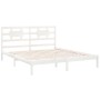 Solid white pine wood bed frame 160x200 cm by vidaXL, Beds and slatted bases - Ref: Foro24-3105676, Price: 138,99 €, Discount: %