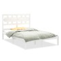 Estructura de cama de madera maciza blanca 140x200 cm de vidaXL, Camas y somieres - Ref: Foro24-3105666, Precio: 128,71 €, De...