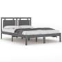 Estructura de cama madera maciza de pino gris 120x200 cm de vidaXL, Camas y somieres - Ref: Foro24-3105532, Precio: 135,46 €,...