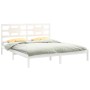 Estructura de cama madera maciza blanco Supe King 180x200 cm de vidaXL, Camas y somieres - Ref: Foro24-3105681, Precio: 150,4...