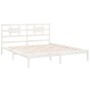 Estructura de cama madera maciza blanco Supe King 180x200 cm de vidaXL, Camas y somieres - Ref: Foro24-3105681, Precio: 150,4...