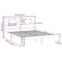 Estructura de cama madera maciza blanco Supe King 180x200 cm de vidaXL, Camas y somieres - Ref: Foro24-3105681, Precio: 150,4...