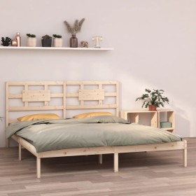 Estructura de cama de madera maciza 200x200 cm de vidaXL, Camas y somieres - Ref: Foro24-3105685, Precio: 128,99 €, Descuento: %