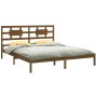 Estructura de cama madera maciza de pino marrón miel 160x200 cm de vidaXL, Camas y somieres - Ref: Foro24-3105678, Precio: 16...