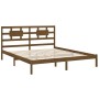 Estructura de cama madera maciza de pino marrón miel 160x200 cm de vidaXL, Camas y somieres - Ref: Foro24-3105678, Precio: 16...