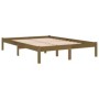 Estructura de cama madera maciza de pino marrón miel 160x200 cm de vidaXL, Camas y somieres - Ref: Foro24-3105678, Precio: 16...