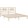 Estructura de cama de madera maciza 200x200 cm de vidaXL, Camas y somieres - Ref: Foro24-3105685, Precio: 128,71 €, Descuento: %