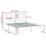 Estructura de cama de madera maciza 200x200 cm de vidaXL, Camas y somieres - Ref: Foro24-3105685, Precio: 128,71 €, Descuento: %