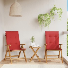 Reclining garden chairs and cushions 2 pcs solid teak wood by vidaXL, Garden chairs - Ref: Foro24-3196439, Price: 289,99 €, D...