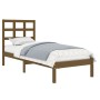 Estructura de cama madera maciza marrón miel 75x190 cm de vidaXL, Camas y somieres - Ref: Foro24-3105433, Precio: 93,93 €, De...