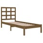 Estructura de cama madera maciza marrón miel 75x190 cm de vidaXL, Camas y somieres - Ref: Foro24-3105433, Precio: 93,99 €, De...