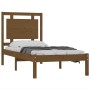 Estructura de cama madera maciza marrón miel 75x190 cm de vidaXL, Camas y somieres - Ref: Foro24-3105498, Precio: 100,48 €, D...