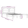 Estructura de cama de madera maciza gris 140x200 cm de vidaXL, Camas y somieres - Ref: Foro24-3105537, Precio: 148,99 €, Desc...