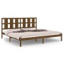 Estructura de cama madera maciza de pino marrón miel 200x200 cm de vidaXL, Camas y somieres - Ref: Foro24-3105623, Precio: 16...