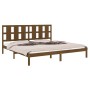 Estructura de cama madera maciza de pino marrón miel 200x200 cm de vidaXL, Camas y somieres - Ref: Foro24-3105623, Precio: 16...