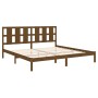 Estructura de cama madera maciza de pino marrón miel 200x200 cm de vidaXL, Camas y somieres - Ref: Foro24-3105623, Precio: 16...