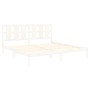 Estructura de cama madera maciza blanco Supe King 180x200 cm de vidaXL, Camas y somieres - Ref: Foro24-3105616, Precio: 158,2...