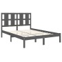 Estructura de cama de madera maciza de pino gris 140x190 cm de vidaXL, Camas y somieres - Ref: Foro24-3105582, Precio: 148,39...