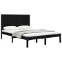 Estructura de cama de madera maciza de pino negra 140x190 cm de vidaXL, Camas y somieres - Ref: Foro24-3105714, Precio: 165,9...