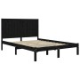 Estructura de cama de madera maciza de pino negra 140x190 cm de vidaXL, Camas y somieres - Ref: Foro24-3105714, Precio: 165,9...