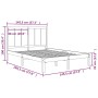 Estructura de cama de madera maciza de pino negra 140x190 cm de vidaXL, Camas y somieres - Ref: Foro24-3105714, Precio: 165,9...