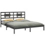 Estructura de cama de madera maciza de pino gris 160x200 cm de vidaXL, Camas y somieres - Ref: Foro24-3105677, Precio: 164,69...