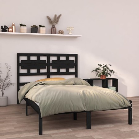 Estructura de cama madera maciza de pino negro 120x200 cm de vidaXL, Camas y somieres - Ref: Foro24-3105664, Precio: 154,00 €...