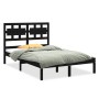 Estructura de cama madera maciza de pino negro 120x200 cm de vidaXL, Camas y somieres - Ref: Foro24-3105664, Precio: 154,00 €...