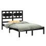 Estructura de cama madera maciza de pino negro 120x200 cm de vidaXL, Camas y somieres - Ref: Foro24-3105664, Precio: 154,00 €...