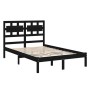 Estructura de cama madera maciza de pino negro 120x200 cm de vidaXL, Camas y somieres - Ref: Foro24-3105664, Precio: 154,00 €...