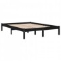 Estructura de cama madera maciza de pino negro 120x200 cm de vidaXL, Camas y somieres - Ref: Foro24-3105664, Precio: 154,00 €...