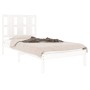 Estructura de cama madera maciza de pino blanca 100x200 cm de vidaXL, Camas y somieres - Ref: Foro24-3105591, Precio: 96,73 €...