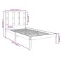 Estructura de cama madera maciza de pino blanca 100x200 cm de vidaXL, Camas y somieres - Ref: Foro24-3105591, Precio: 96,73 €...